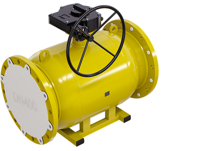 Кран шаровой фланцевый газовый полнопроходной КШ.Ф.П.GAS.400.25-01 Ду400 Ру25