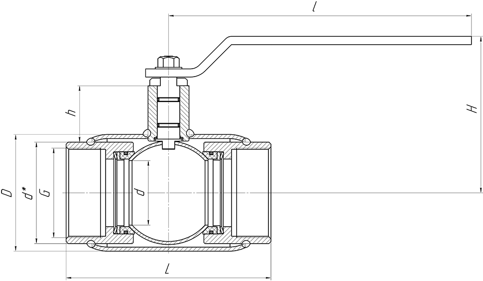 Кран шаровой КШМ GAS ALSO - размеры и характеристики